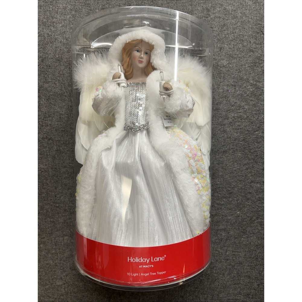 Holiday Lane angel tree topper 10 light Retail $98